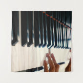 Cooles Klavierdesign Wandteppich (Vorderseite (Horizontal))