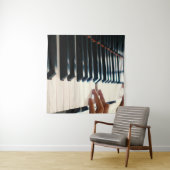 Cooles Klavierdesign Wandteppich (Beispiel (Horizontal))