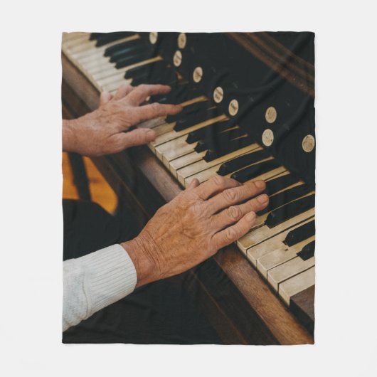 Cooles Klavierwerk Fleecedecke (Vorderseite)
