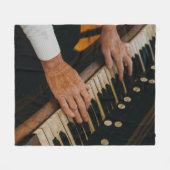 Cooles Klavierwerk Fleecedecke (Vorderseite (Horizontal))