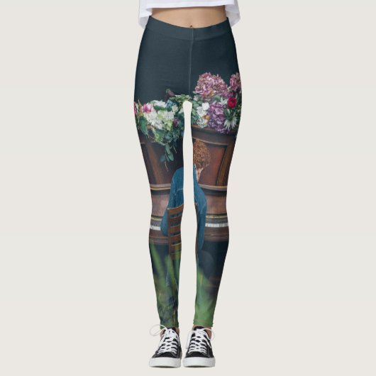 Cooles Klavierwerk Leggings (Vorderseite)