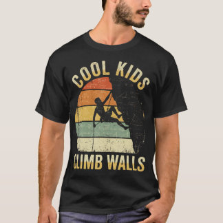 Cooles Klettern an Wänden Extremsport Felsenklette T-Shirt
