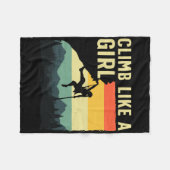 Cooles Klettern für Frauen Mädchen Berg Fels C Fleecedecke (Vorderseite (Horizontal))