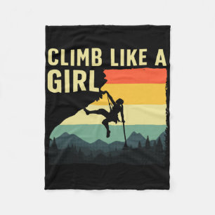 Cooles Klettern für Frauen Mädchen Berg Fels C Fleecedecke