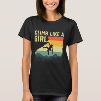 Cooles Klettern für Frauen Mädchen Berg Fels C T-Shirt