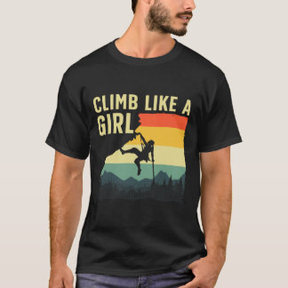 Cooles Klettern für Frauen Mädchen Berg Fels C T-Shirt