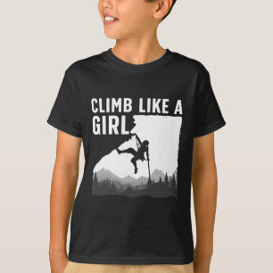 Cooles Klettern für Frauen Mädchen Bergfels C T-Shirt