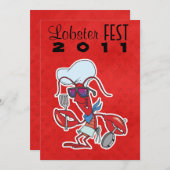 cooles Koch Hummerfest Einladung (Vorne/Hinten)