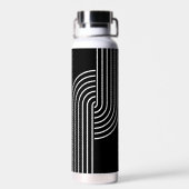 Cooles, konzentriertes Arch Retro Modern mit Monog Trinkflasche (Rückseite)