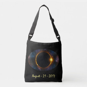 Cooles kosmisches Auge 2017 Gesamtsolares Eclipse Tragetaschen Mit Langen Trägern