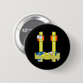 Cooles Kostüm für Bauarbeiter Button (Vorne & Hinten)