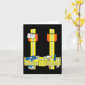 Cooles Kostüm für Bauarbeiter Karte (Gelbe Blume)