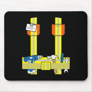 Cooles Kostüm für Bauarbeiter Mousepad