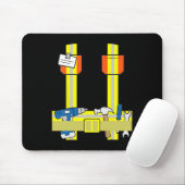 Cooles Kostüm für Bauarbeiter Mousepad (Mit Mouse)