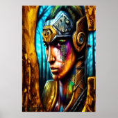 Cooles Kriegsporträt | AI Art Poster (Vorne)