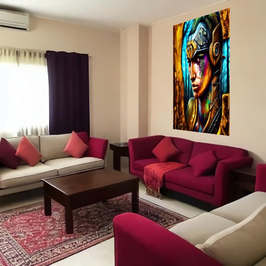 Cooles Kriegsporträt | AI Art Poster