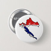 Cooles Kroatien Button (Vorne & Hinten)