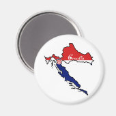 Cooles Kroatien Magnet (Vorderseite/Rückseite)