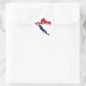 Cooles Kroatien Runder Aufkleber (Tasche)