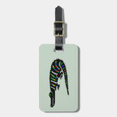 Cooles KROKODIL - gefährdetes Tier - Grün Gepäckanhänger (Vorderseite vertikal)