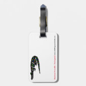 Cooles KROKODIL - gefährdetes Tier - Grün Gepäckanhänger (Rückseite vertikal)