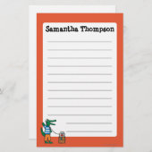 Cooles Krokodil hört Musik Briefpapier (Vorne/Hinten)