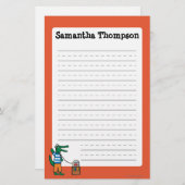 Cooles Krokodil hört Musik Briefpapier (Vorne/Hinten)