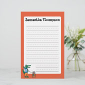 Cooles Krokodil hört Musik Briefpapier (Stehend Vorderseite)