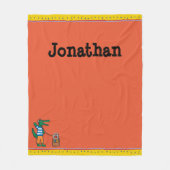 Cooles Krokodil hört Musik Fleecedecke (Vorderseite)