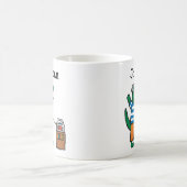 Cooles Krokodil hört Musik Kaffeetasse (Mittel)