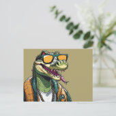 Cooles Krokodil mit Sonnenbrille Postkarte (Stehend Vorderseite)