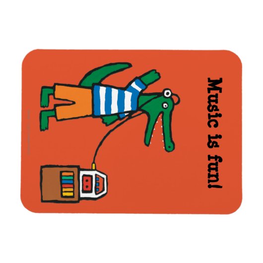 Cooles Krokodil Musik Magnet (Horizontal)
