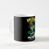 Cooles Krokodil-Surfen Kaffeetasse (Vorderseite Links)