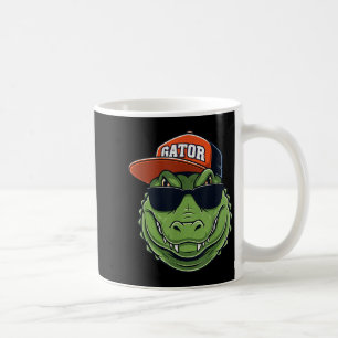Cooles Krokodil-Tier-Alligator-Grafik Mit Kappe Un Kaffeetasse