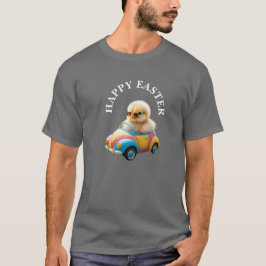Cooles Küken Autofahren Osterwagen Mens T - Shirt