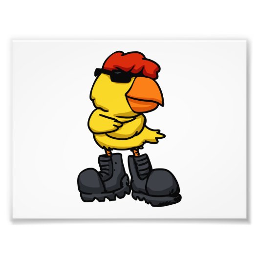 Cooles Küken mit Sonnenbrille | Farbe wählen Fotodruck (Vorne)