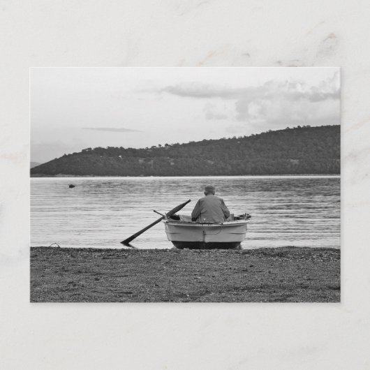 Cooles Kulturleben Foto der ägäischen Fischer Postkarte (Vorderseite)