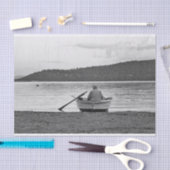 Cooles Kulturleben Foto der ägäischen Fischer Seidenpapier (Handwerk)