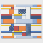 Cooles Kunstgeschenkpapier Mondrian Geschenkpapier (Flach)