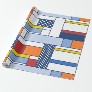 Cooles Kunstgeschenkpapier Mondrian Geschenkpapier