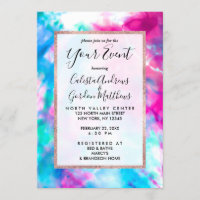 Cooles Künstlerisches Girl Lila Pink Blue Gefärbte