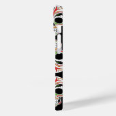 Cooles künstlerisches Schädelmuster Trendy Schwarz Case-Mate iPhone Hülle (Rückseite / Links)