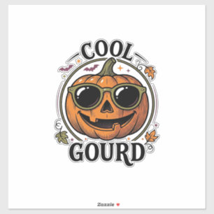Cooles Kürbis-Shirt Vintage-Halloween-Sonnenbrille Aufkleber