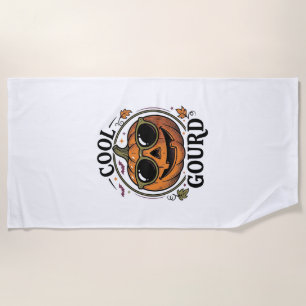 Cooles Kürbis-Shirt Vintage Halloween-Sonnenbrille Strandtuch