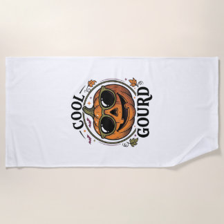 Cooles Kürbis-Shirt Vintage Halloween-Sonnenbrille Strandtuch