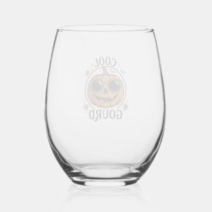 Cooles Kürbis-Shirt Vintage Halloween-Sonnenbrille Weinglas Ohne Stiel