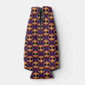 Cooles Kürbisgestänge Retro Katzenbrille Muster Flaschenkühler (Rückseite)