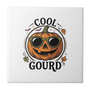 Cooles Kürbisshirt Vintage Halloween-Sonnenbrille Fliese