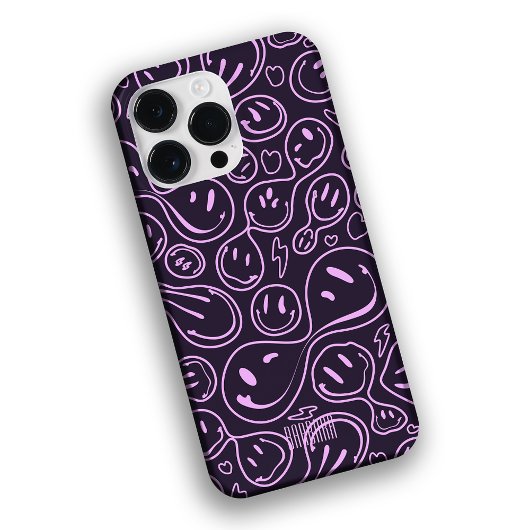 Cooles Lächeln der Gesichtshaut Lächeln Pattern La Case-Mate iPhone Hülle