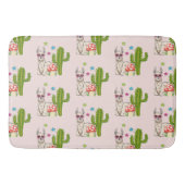 Cooles Lama in Herz-geformt Sonnenbrille Muster Badematte (Vorderseite)